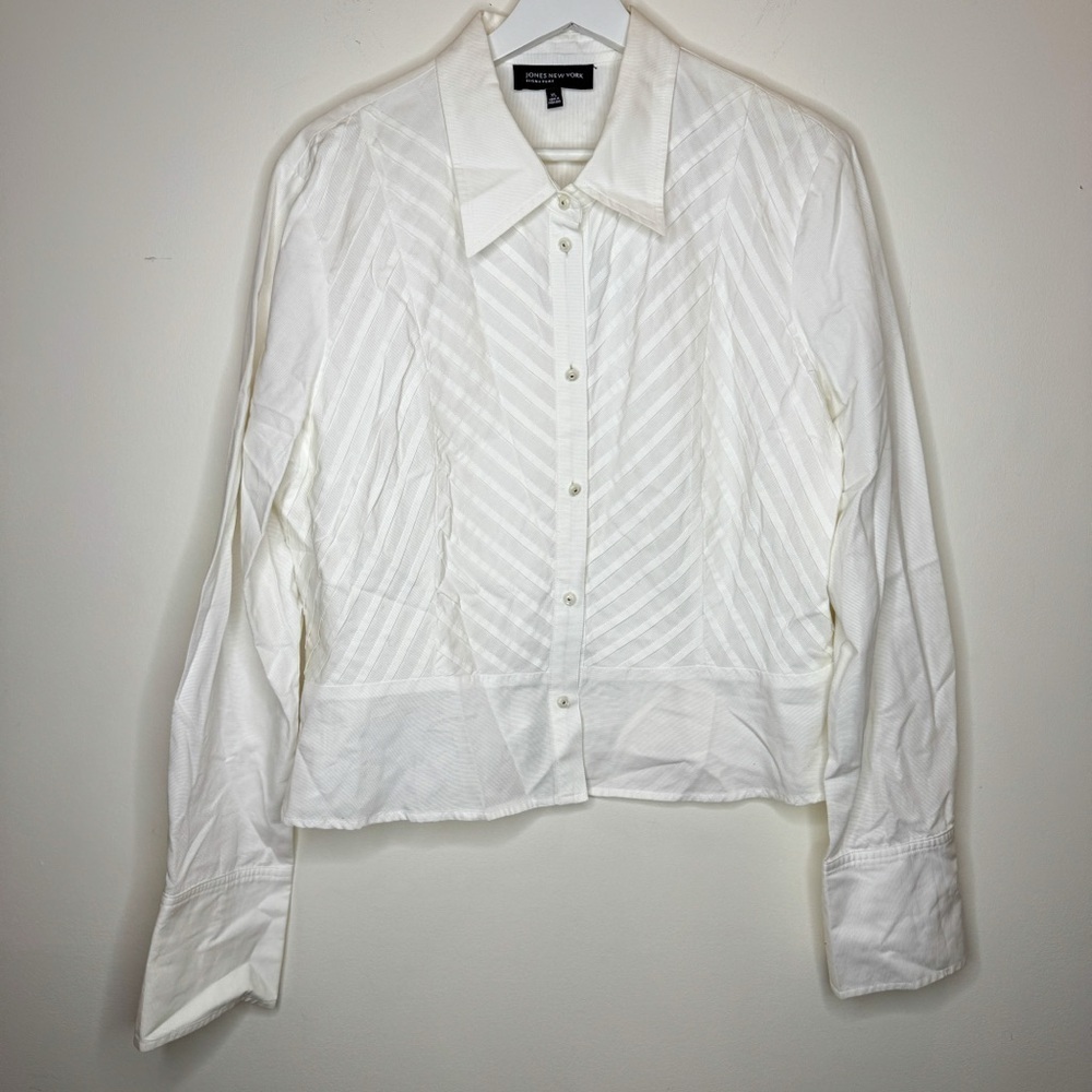 Jones New York Signature White Blouse